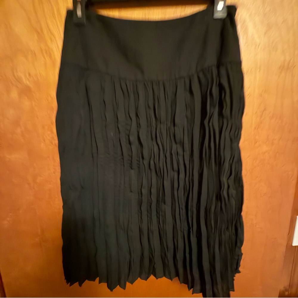 Allison Taylor‎ Black Pleated Midi Skirt